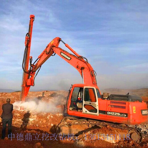 广东东莞护栏桩液压凿岩挖改钻机打一米需要多长时间
