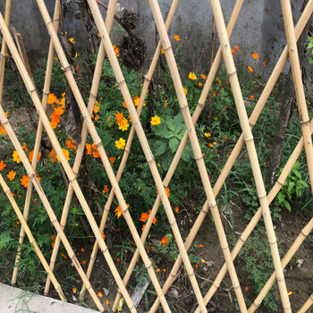 江西吉安花坛围栏竹篱笆装饰