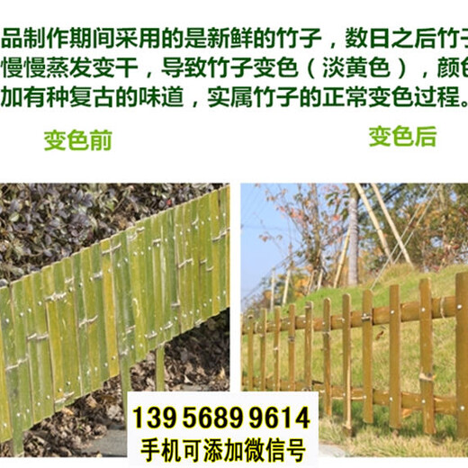 江夏竹围栏竹子隔断竹篱笆pvc护栏波形护栏