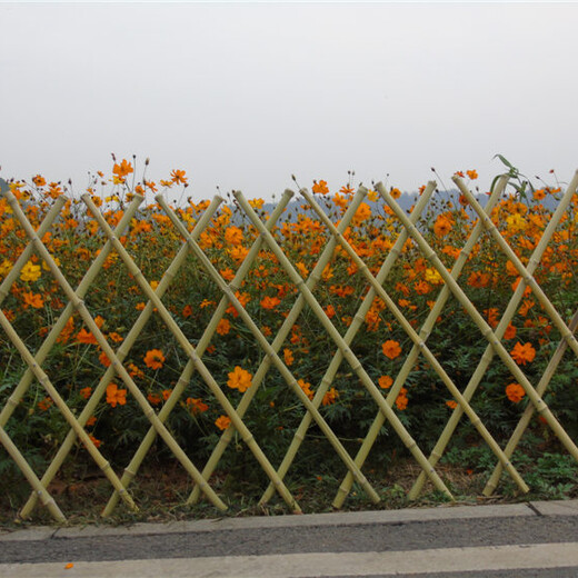 芒市竹篱笆竹护栏防腐竹栅栏草坪护栏（中闻资讯）