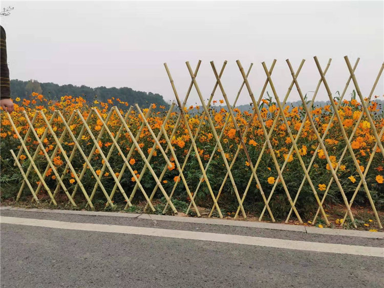 鱼峰竹围栏防腐木护栏竹篱笆 pvc护栏塑料花园围栏
