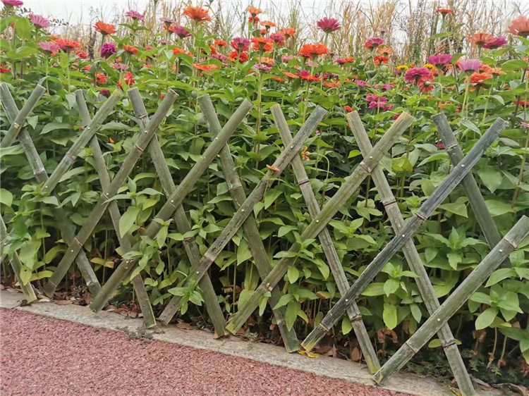 兰州皋兰竹片栅栏塑钢护栏竹篱笆 草坪护栏pvc塑钢护栏
