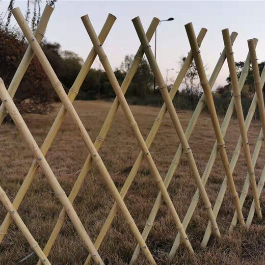 河池竹片栅栏塑料篱笆围栏竹篱笆竹护栏竹栅栏