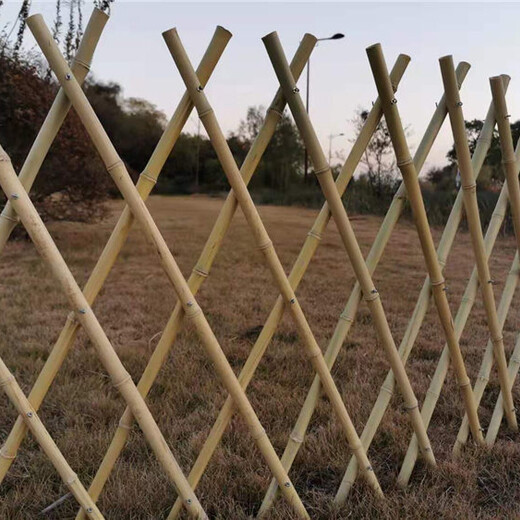 益阳资阳区竹篱笆碳化竹围栏竹护栏竹围栏