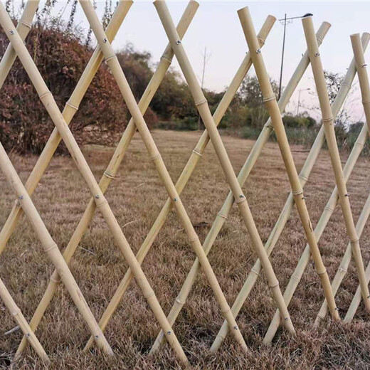 伊川竹围栏碳化木围栏竹篱笆pvc护栏防腐竹篱笆