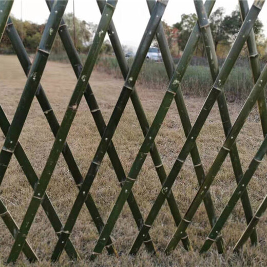 石家庄栾城pvc护栏户外庭院栅栏竹篱笆草坪护栏绿化带花园栏杆
