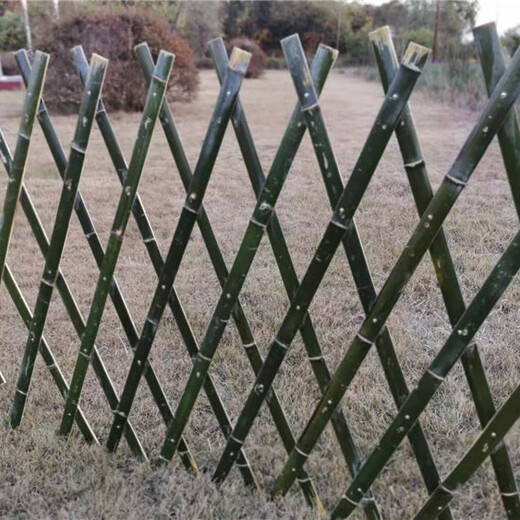 冷水江竹围栏草坪护栏竹篱笆pvc护栏塑钢护栏