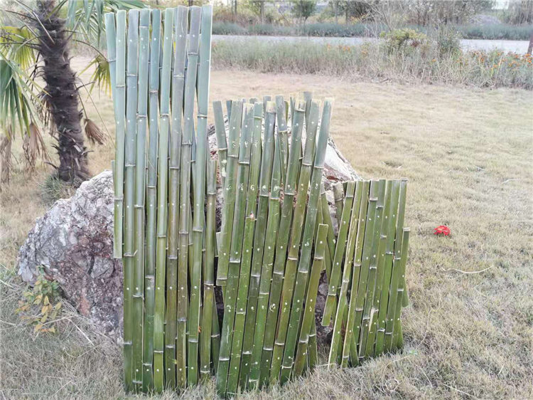 宁波市仿竹围栏木栅栏仿竹篱笆碳化木护栏