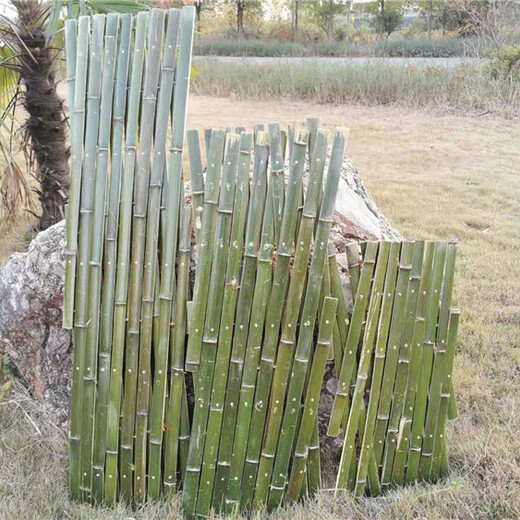 韩城竹围栏竹栅栏竹篱笆pvc护栏铁艺栏杆