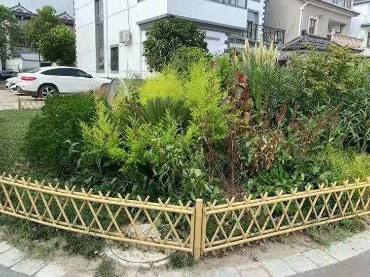 开封竹篱笆碳化竹围栏竹子篱笆仿竹护栏岳阳湘阴