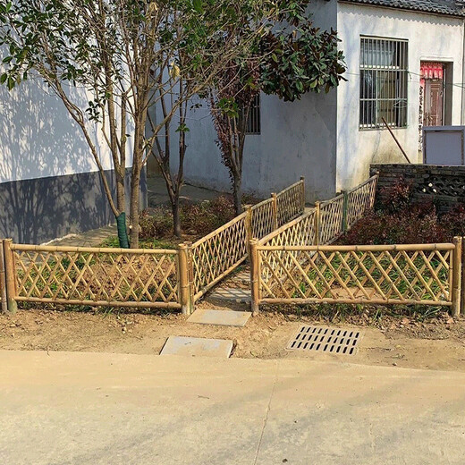 沧州竹篱笆碳化竹护栏竹子篱笆仿竹节护栏保定高阳