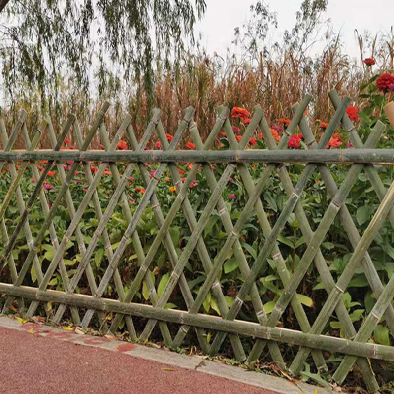 高邑竹篱笆锌钢护栏竹子篱笆草坪围栏泰州海陵区