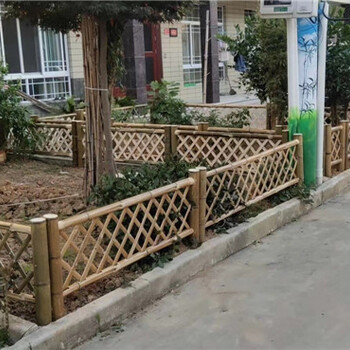 舟山竹篱笆绿化带花园栏杆竹子篱笆PVC护栏泉州永春