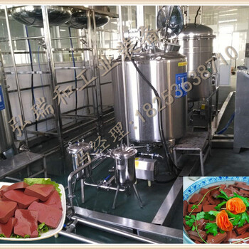 做人工猪血的机器-血豆腐灌装生产线-加工鸭血豆腐的设备厂家