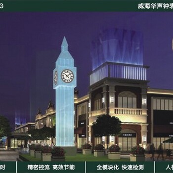 華聲力合牌樓頂大鐘表-鐘表大鐘廠家