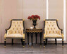 北京欧式家具超市100%实木德国进口榉木琥珀金装饰出口品质休闲椅