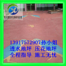 陕西省西安市提供彩色透水地坪景区地面