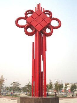 不锈钢中国结雕塑广场不锈钢雕塑