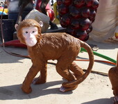 卡通猴子动物雕塑玻璃钢动物园装饰工艺品康大雕塑