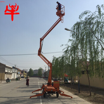 曲臂式升降平臺(tái)廣告安裝工具升降機(jī)柴油機(jī)起重高空作業(yè)液壓登高梯