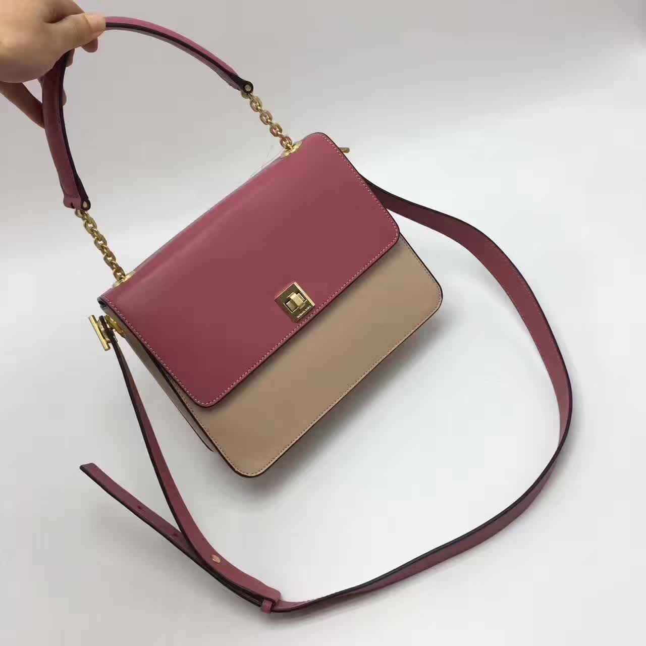 正品MichaelKors/MK信封手提包斜挎纯皮单肩包复古方包女包