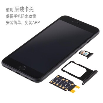 2019苹果皮双卡通DIY改装双卡双待内置一机双号码iPhone6单卡变双卡苹果8苹果x双卡