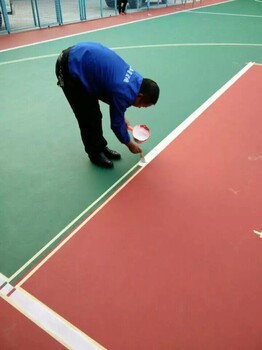 体育设施公司工程承包篮球场地板漆施工画线