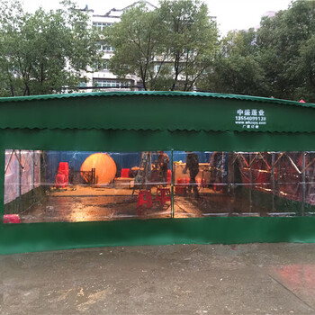 中盛定做推拉篷雨篷停车篷仓库帐篷仓库帐篷固定帆布雨篷