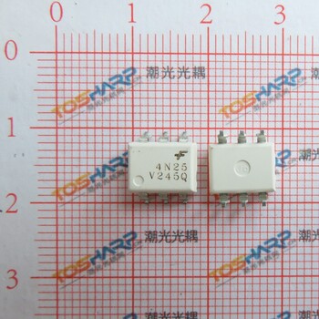 光电晶体管光耦4N25SR2M原装FAIRCHILD仙童贴片SOP6