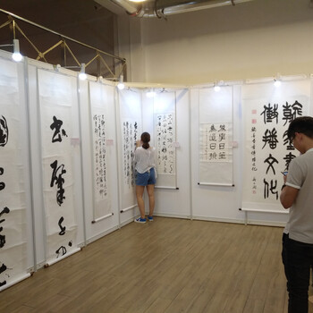 上海书画摄影作品展览活动布置_展板展架租赁安装