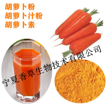 水溶性胡罗卜粉固体饮料β-胡萝卜素胡萝卜膳食纤维粉60%供应厂家