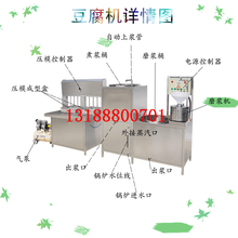 河北石家庄全自动豆腐机商用豆浆机不锈钢大型豆腐脑机磨浆一体机图片