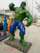 电影人物绿巨人模型雕塑玻璃钢户外大型仿真人物造型雕塑
