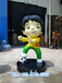 广州学校吉祥物模型定制3D立体玻璃钢彩绘卡通人物雕塑