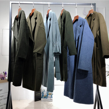 貴州雙面呢大衣批發(fā)貴陽品牌女裝折扣貨源供應(yīng)新款羊絨大衣批發(fā)
