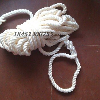 救生艇船用尼龙白棕缆绳首缆22mm带琵琶钩厂家