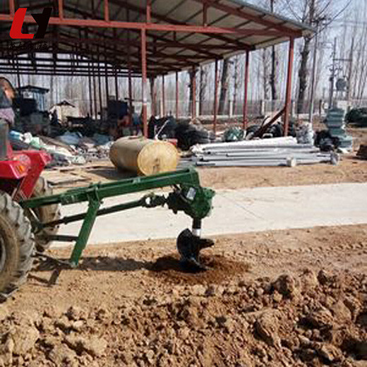 拖拉机电线杆挖坑机多用途硬土质植树挖坑机小型拖拉机植树机
