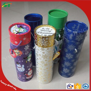 圣诞节纸罐义乌厂家订做圆筒纸罐包装礼品包装盒批发销售