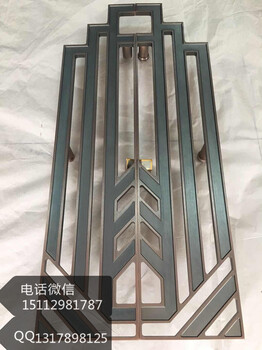 江苏红古铜铝板雕刻拉手创意设计铝艺镂空花纹拉手款
