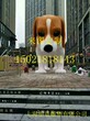 广东雕塑厂玻璃钢狗雕塑十二生肖狗雕塑仿真动物摆件图片
