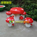 上海雕塑厂制作彩绘雕塑坐凳蘑菇造型坐凳雕塑景观摆件雕塑