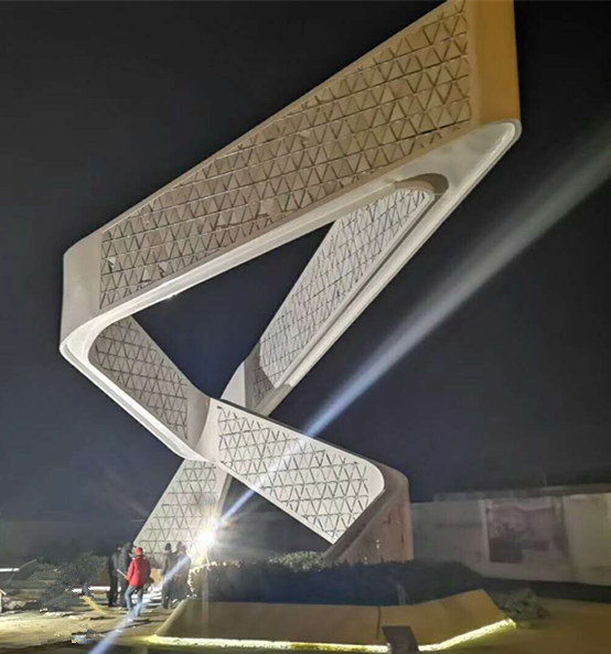 北京不锈钢大型灯光雕塑广场景观雕塑灯
