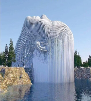 大型不锈钢人物头像雕塑水景镂空雕塑定制工厂