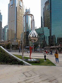 延安不锈钢镜面水龙头雕塑城市环保标识工程