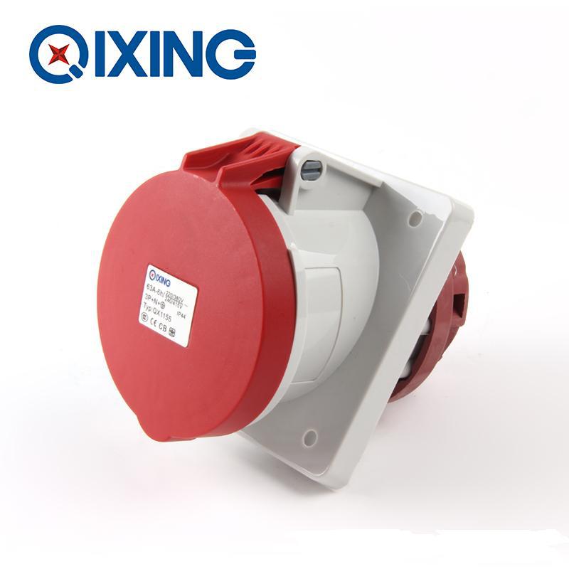 启星QX1155系列暗装插座63A5芯工业防水插座