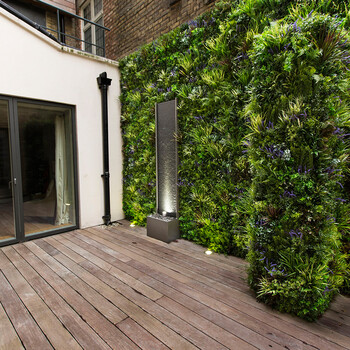 厦门植物绿墙店铺仿真植物墙橱窗展示背景仿真绿墙设计无铁架制作安装方便