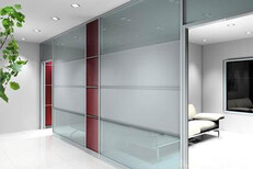 广州萝岗和苑隔音玻璃定制，办公室玻璃隔断定制，商铺玻璃门安装图片0