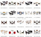 火锅店桌椅西餐厅桌椅奶茶店桌椅学校饭堂桌椅沙发卡座可定尺寸款式图片1