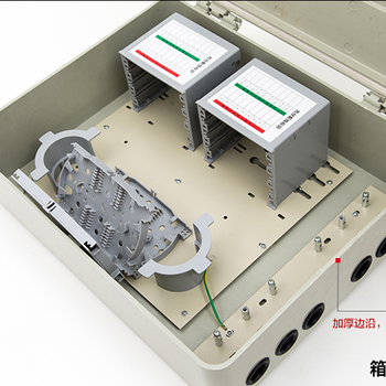 1分64芯光纤分纤盒SMC2分32光分路器箱图片64芯光纤分线箱