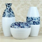 元旦春节礼品现代家居摆件陶艺三件套花瓶艺术花瓶花器
